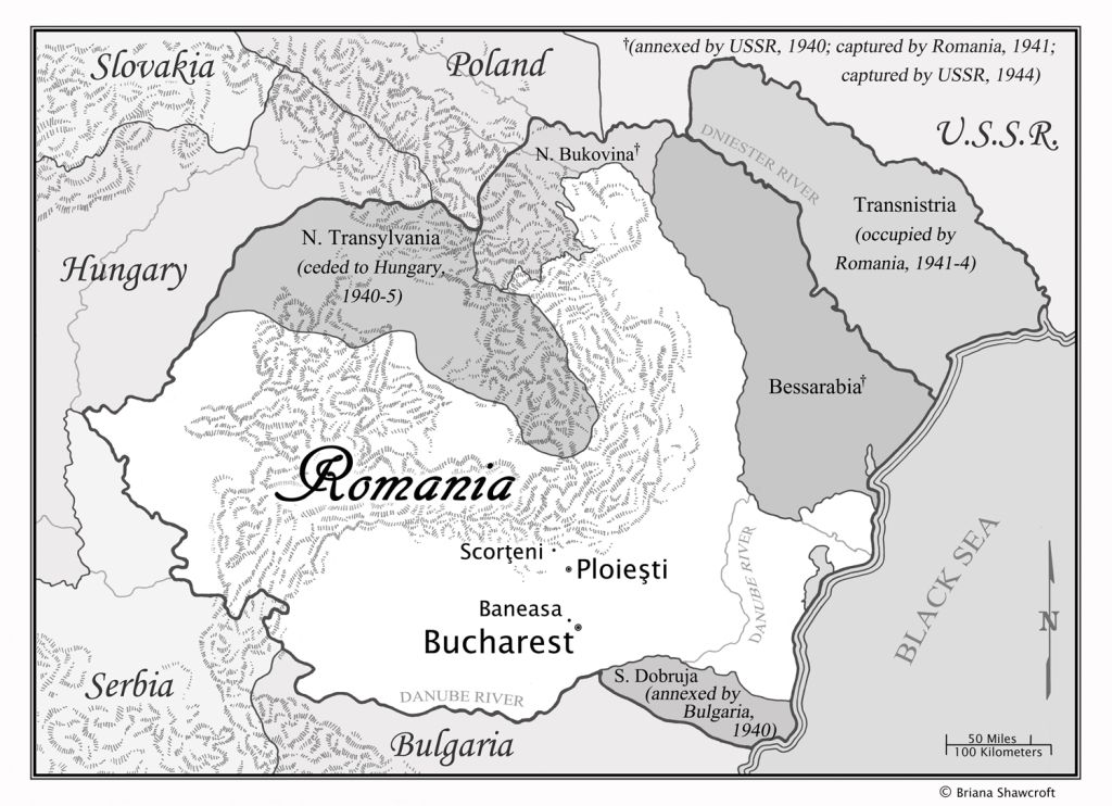 And here's the map of Romania.